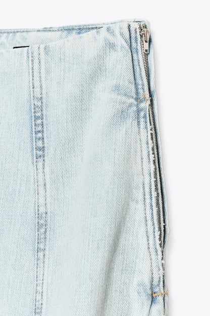Jeans balloon de tiro alto